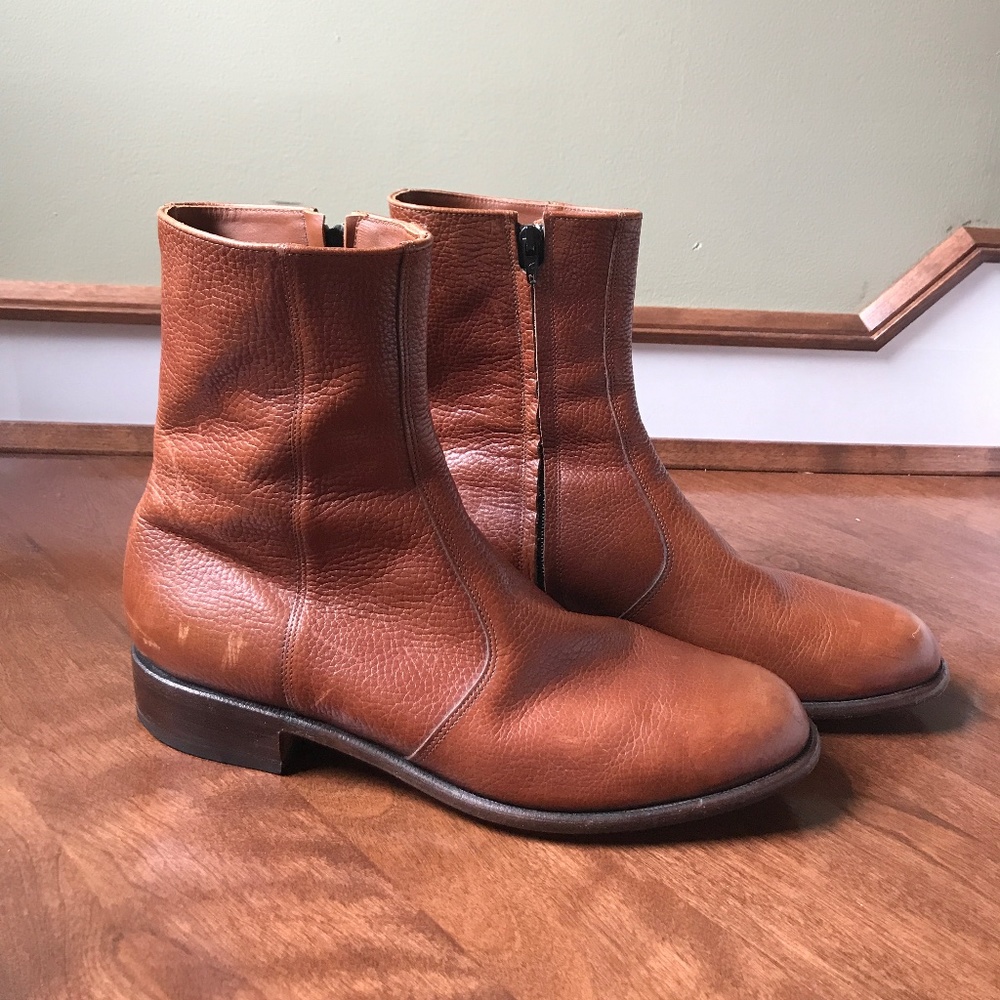 Brown Leather Chelsea Boots